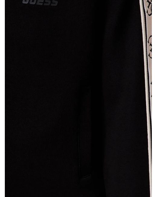Guess Black Sweat Zippé À Bande Logo