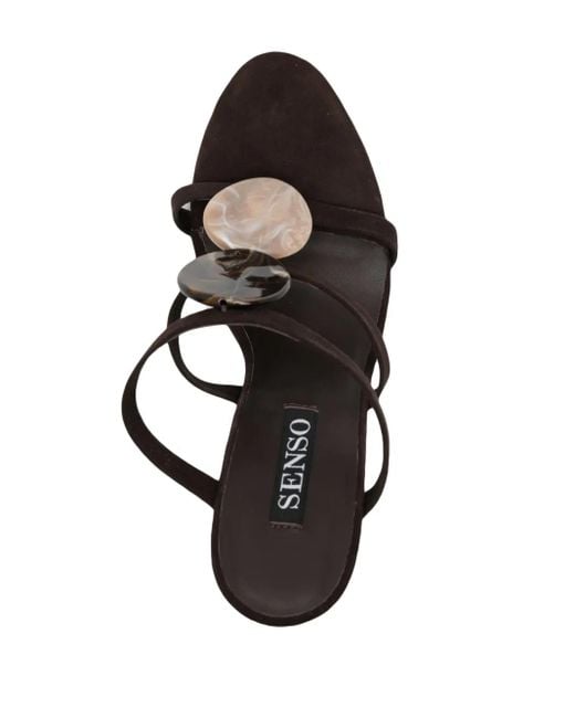 Senso Black Kaye 95Mm Suede Sandals