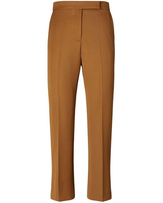 Tory Burch Brown Twill Wool Trousers