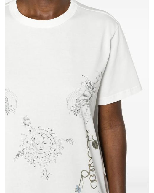 Fabiana Filippi White Fabula-Print Cotton T-Shirt