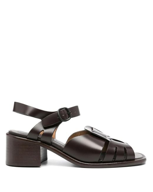 Hereu Black Ancora Leather Sandals