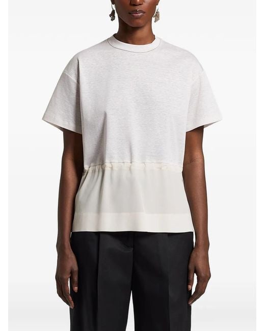 Peserico White Drawstring T-Shirt