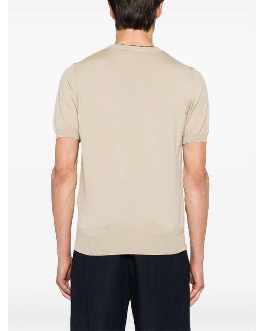 Canali Natural Edges Cotton T-shirt for men