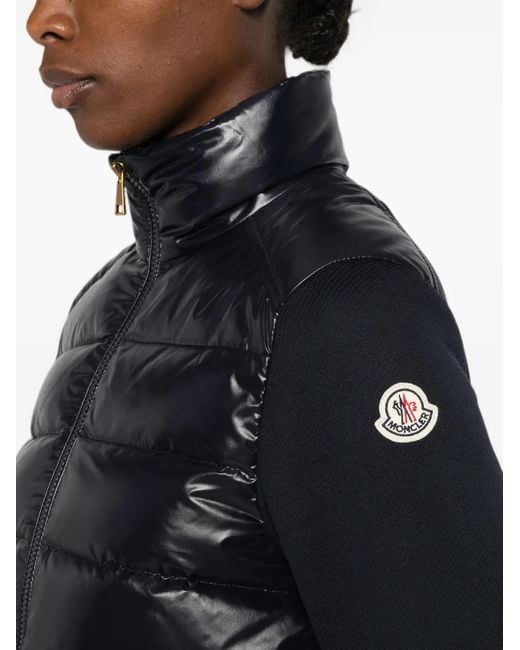 Moncler Black Logo-Patch Zip-Up Jacket