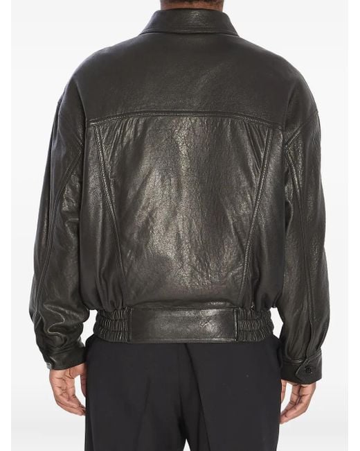 Saint Laurent Gray Balloon Bomber Jacket for men
