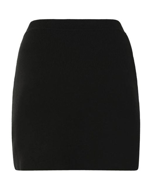Khaite Black Knitted Mini Skirt