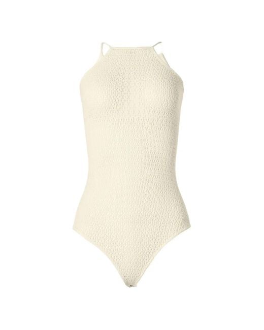 Wolford White Daisy Net Bodysuit
