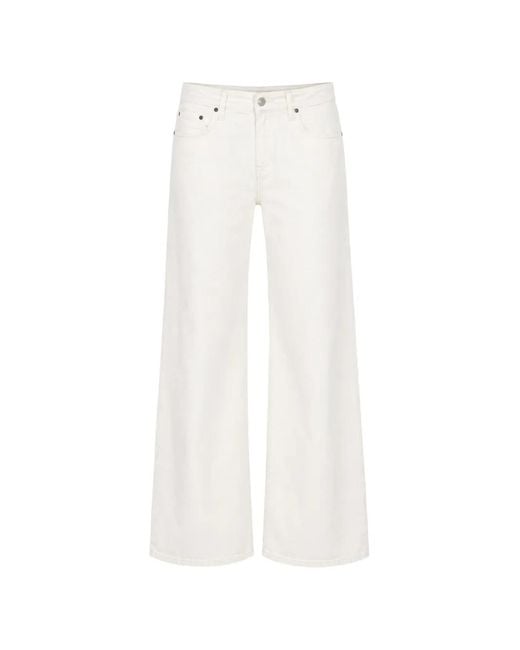 Citizens of Humanity White Wide-Leg Trousers