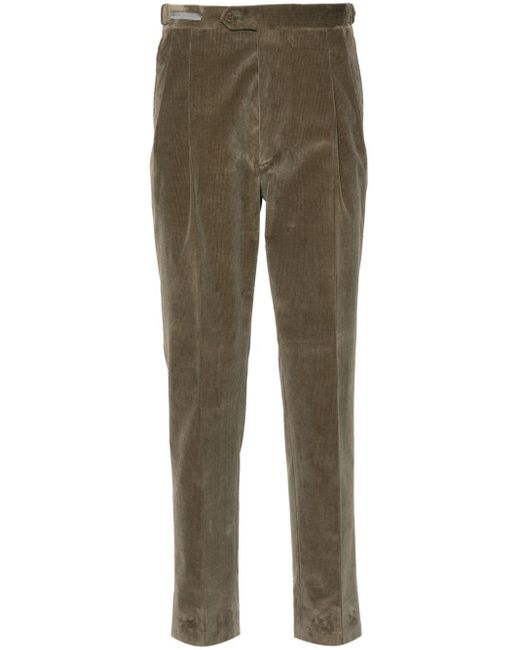Corneliani Green Corduroy Slim-fit Trousers for men