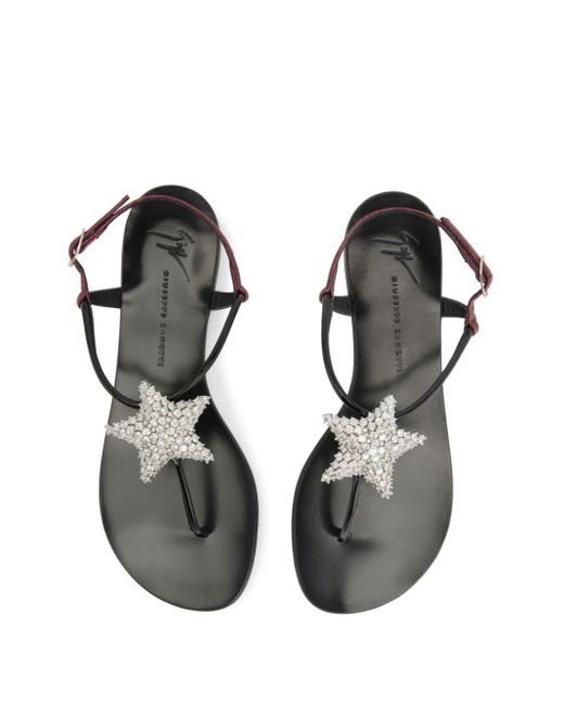 Giuseppe Zanotti Brown Hollie Star Crystal-embellished Sandals