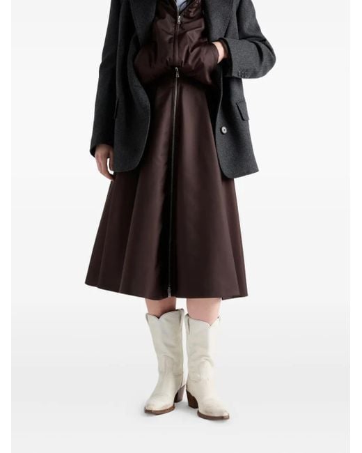 Prada Brown Re-Nylon Circle Skirt