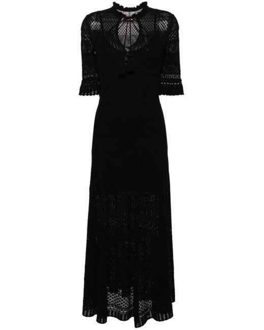 Zadig & Voltaire Gebreide Maxi-jurk in het Black