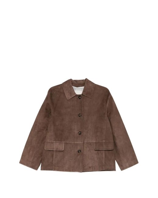 Chaqueta de ante con botones Max Mara de color Brown