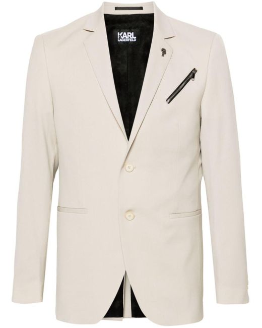 Karl Lagerfeld Blazer Met Enkele Rij Knopen in het White voor heren