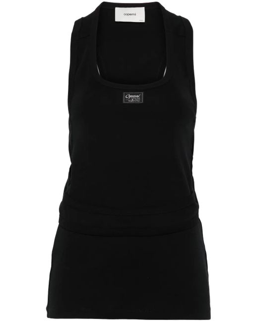 Top sin mangas con espalda descubierta Coperni de color Black