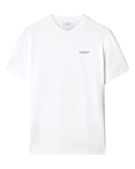 Off-White c/o Virgil Abloh White T-Shirt mit Blumen-Print