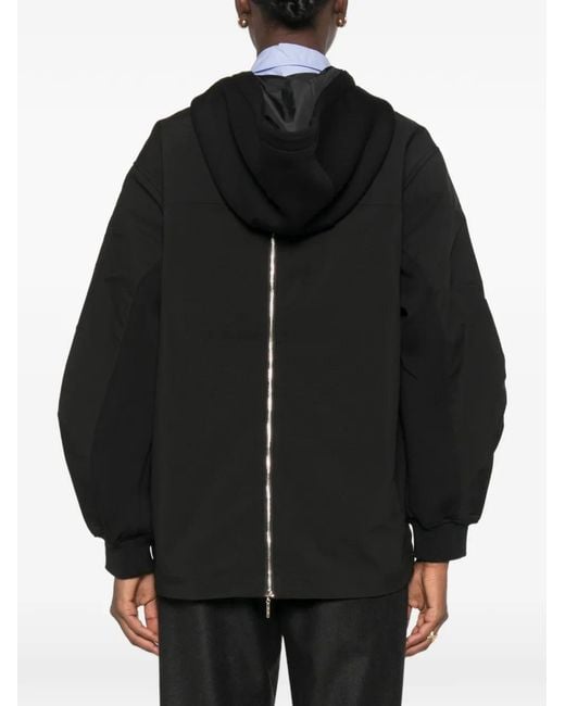 Liu Jo Black Zip-Back Hooded Jacket