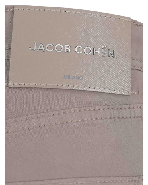 Jacob Cohen Gray Logo-Patch Five-Pocket Shorts for men