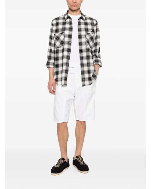 DSquared² White Button-Fastening Shorts for men