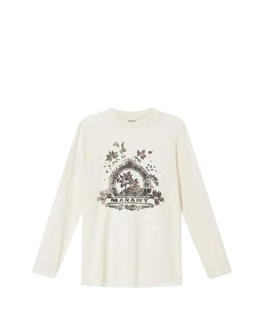 Isabel Marant White Martine Long-Sleeve T-Shirt