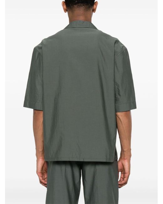 Lemaire Overhemd Met Cropped Mouwen in het Green voor heren