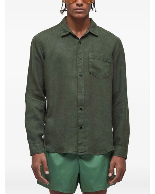 Osklen Green Classic Linen Shirt for men