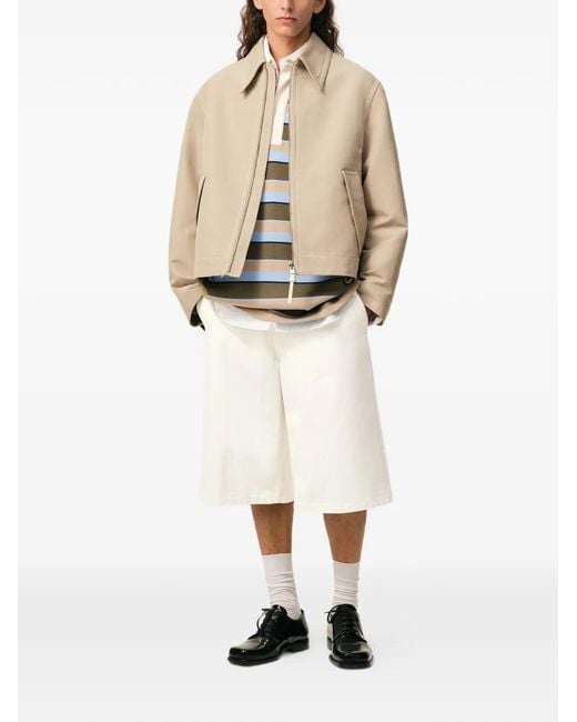 AMI White Loose Bermuda Shorts for men