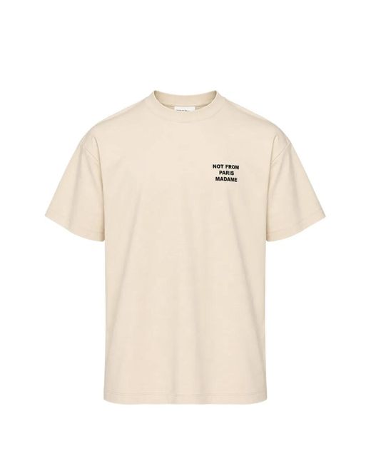 Drole de Monsieur White T-Shirt Not From Paris Madame for men