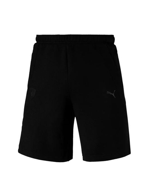 PUMA Black X Scuderia Ferrari Logo-Patch Shorts for men