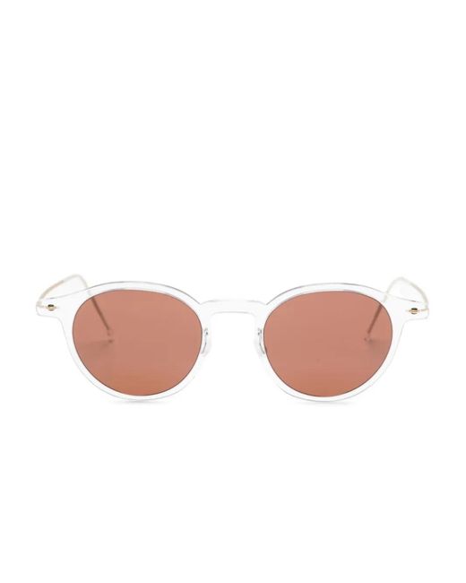 Lindberg Pink 8347 Titanium Round Sunglasses