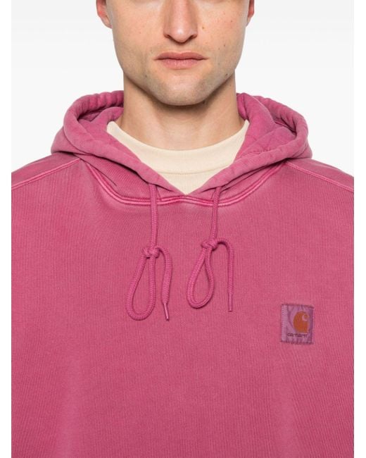 Sudadera con capucha y parche del logo Carhartt de hombre de color Pink