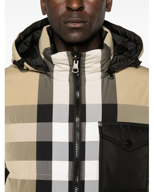 Burberry Natural Neutral Rutland Reversible Padded Jacket - Men's - Polyester/polyamide/duck Down/duck Feathers for men