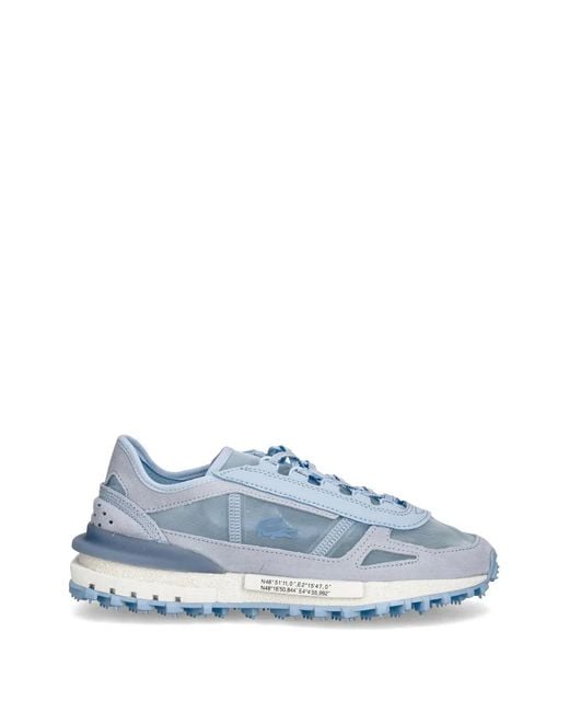 Lacoste Blue Panelled Logo-Patch Sneakers
