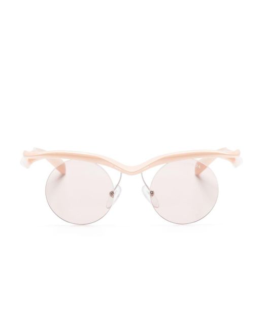 Prada Pink Runway Semi-rimeless Frame Sunglasses