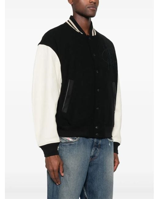 DIESEL Black Color-Block Wool Blend Jacket for men