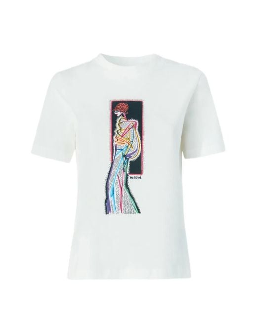 Missoni White Graphic-Print T-Shirt