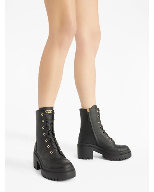 Giuseppe Zanotti Black Malakhy Combat Boots