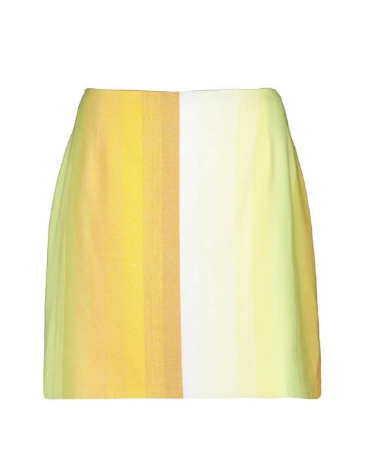 Marrakshi Life Yellow Striped Cotton Skirt