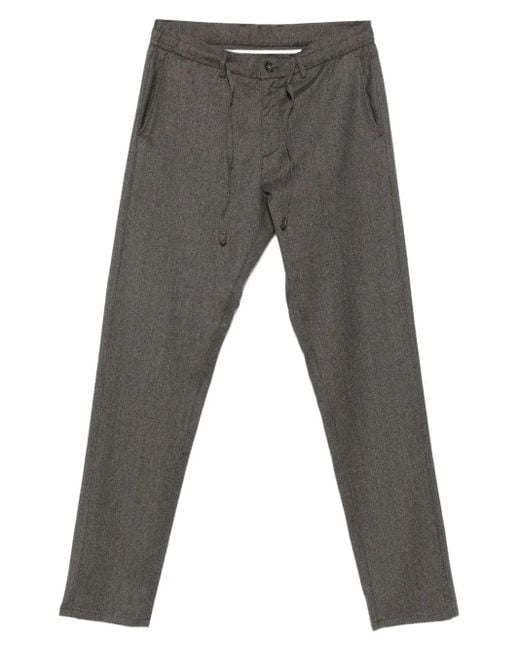 Pantalon À Taille À Lien De Resserrage Canali pour homme en coloris Gray