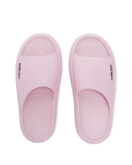Sandales à logo imprimé Ambush en coloris Pink