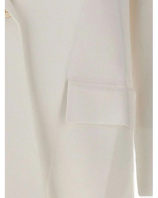 Kangra White Manteau Milano À Simple Boutonnage