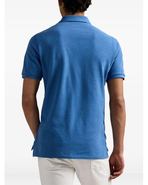Polo Ralph Lauren Blue Logo-Embroidered Polo Shirt for men