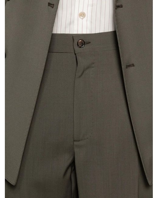 Luigi Bianchi Gray Double-Breasted Buttoned Suit for men