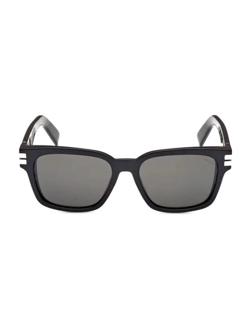 Zegna Gray Square-Frame Sunglasses for men