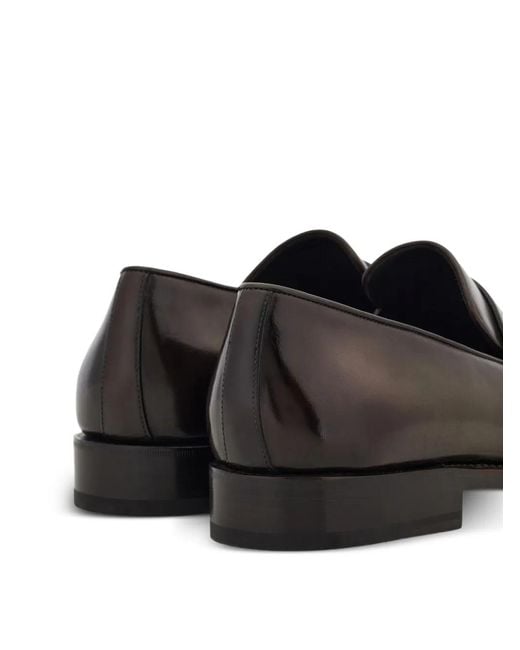 Ferragamo Green Tramezza Penny Loafers for men