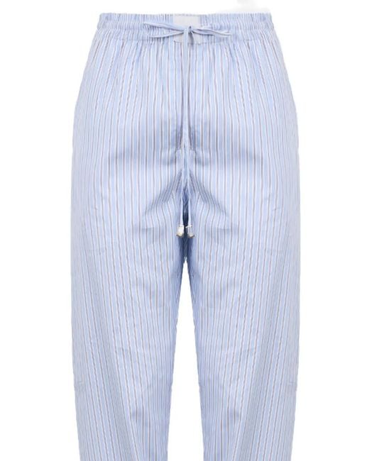 The Attico Blue Striped Drawstring Trousers