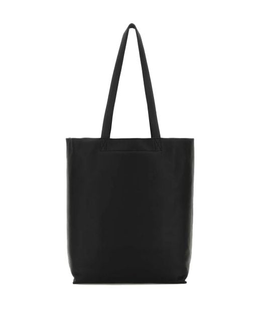 A.P.C. Black Maiko Leather Tote Bag for men