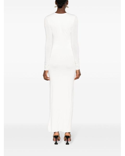 MANURI White Mary Jean Chain-link Midi Dress