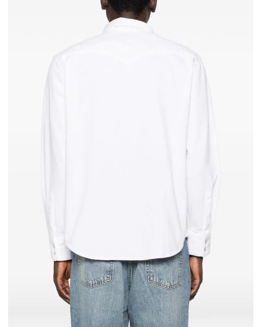 Levi's White Barstow Long-Sleeve Overshirt for men