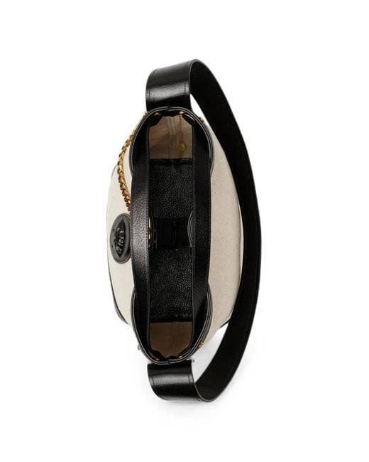 Borsa A Secchiello Pivot Piccola di Versace in Black